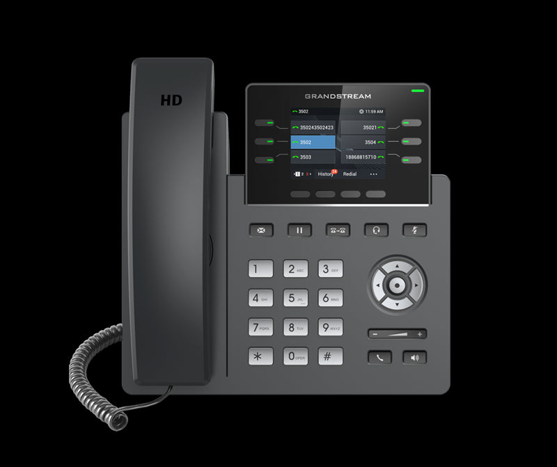 Grandstream GRP2613 6 Line IP Phone, 3 SIP Accounts, 320x240 Colour Screen, HD Audio, Powerable Via POE Grandstream GRP2613 6 Line IP Phone, 3 SIP Accounts, 320x240 Colour Screen, HD Audio, Powerable Via POE